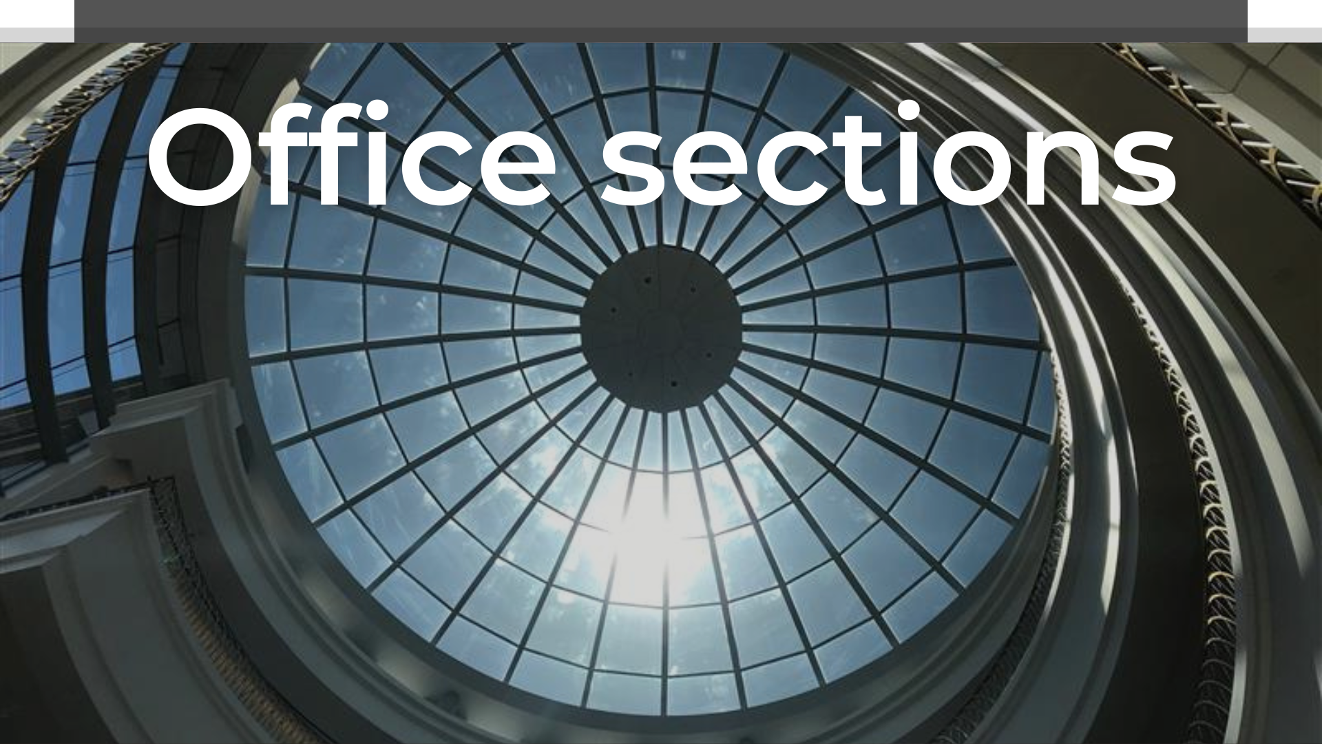 Office sections banner